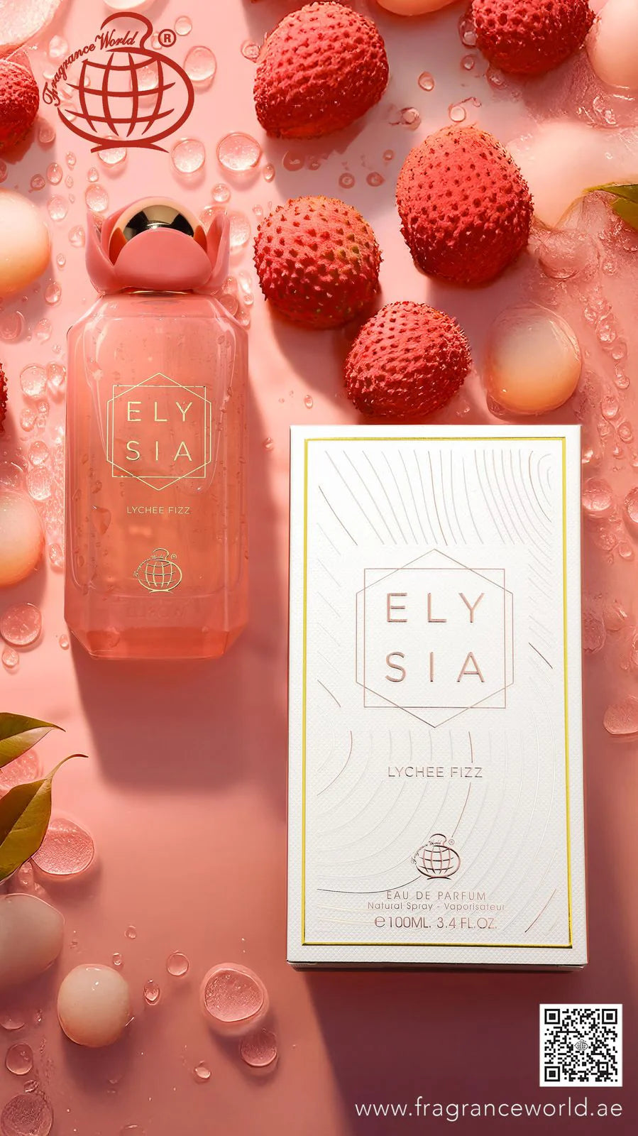 Elysia Lychee Fizz 3.4 Oz EDP by Fragrance World
